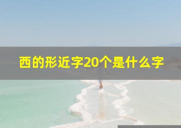 西的形近字20个是什么字