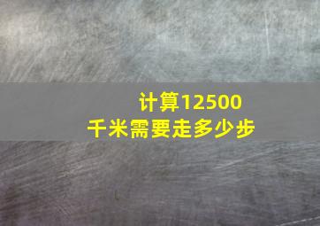 计算12500千米需要走多少步