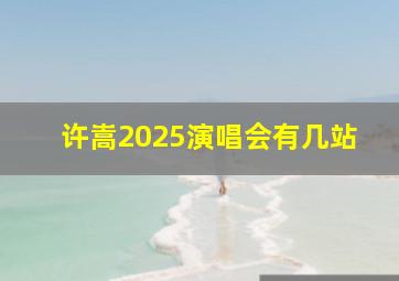 许嵩2025演唱会有几站