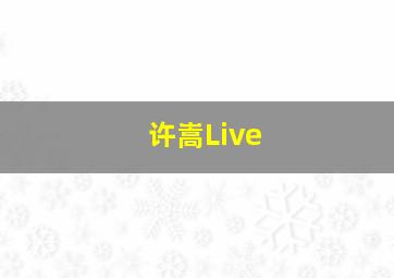 许嵩Live