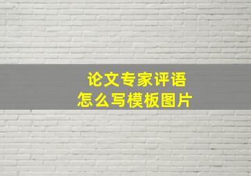 论文专家评语怎么写模板图片