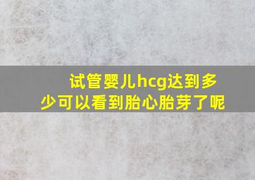 试管婴儿hcg达到多少可以看到胎心胎芽了呢