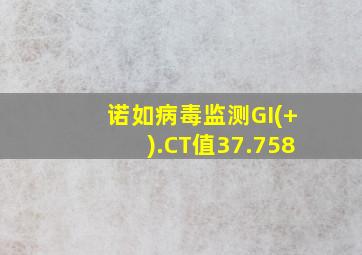 诺如病毒监测GI(+).CT值37.758