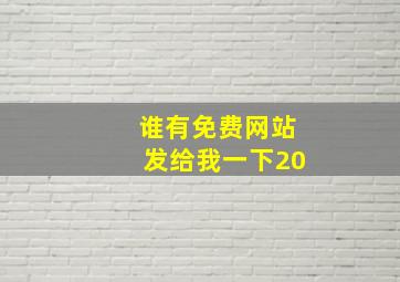 谁有免费网站发给我一下20