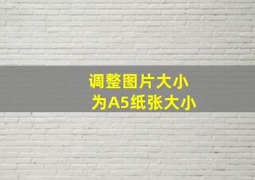 调整图片大小为A5纸张大小