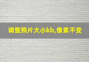 调整照片大小kb,像素不变