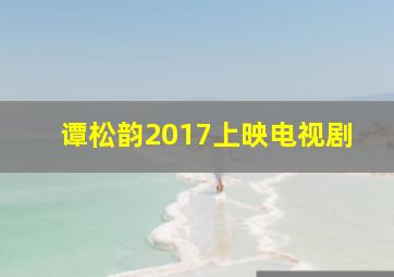 谭松韵2017上映电视剧