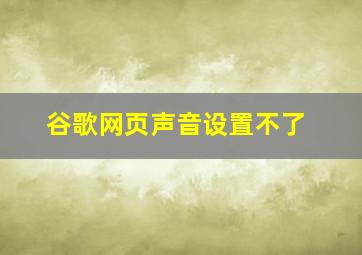 谷歌网页声音设置不了