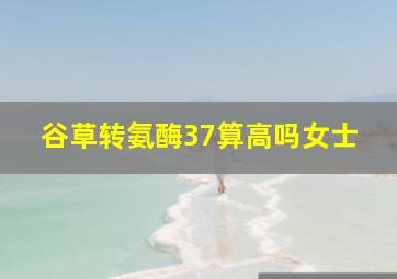 谷草转氨酶37算高吗女士