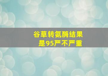 谷草转氨酶结果是95严不严重