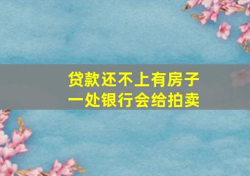 贷款还不上有房子一处银行会给拍卖