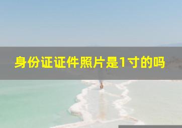 身份证证件照片是1寸的吗