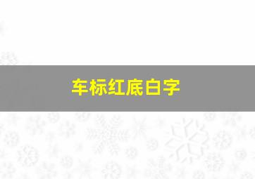 车标红底白字