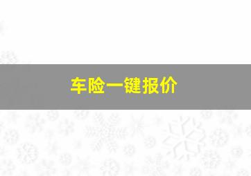 车险一键报价