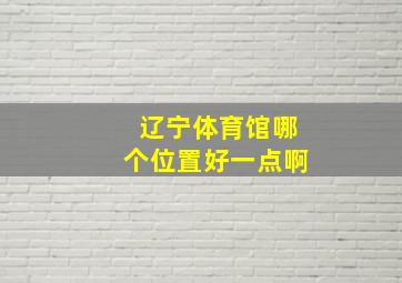 辽宁体育馆哪个位置好一点啊