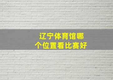 辽宁体育馆哪个位置看比赛好