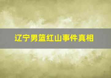 辽宁男篮红山事件真相