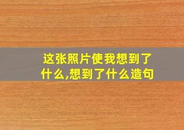 这张照片使我想到了什么,想到了什么造句