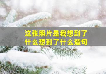 这张照片是我想到了什么想到了什么造句