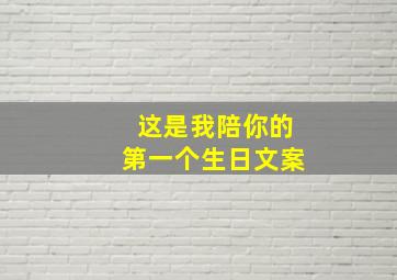 这是我陪你的第一个生日文案