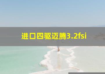 进口四驱迈腾3.2fsi