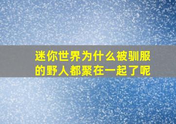 迷你世界为什么被驯服的野人都聚在一起了呢