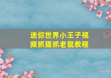 迷你世界小王子视频抓猫抓老鼠教程