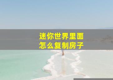 迷你世界里面怎么复制房子