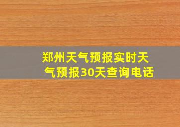 郑州天气预报实时天气预报30天查询电话