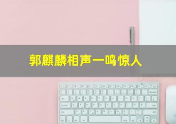 郭麒麟相声一鸣惊人