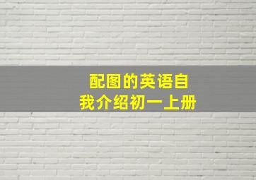 配图的英语自我介绍初一上册