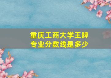 重庆工商大学王牌专业分数线是多少