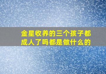 金星收养的三个孩子都成人了吗都是做什么的