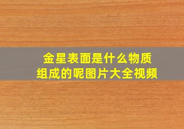 金星表面是什么物质组成的呢图片大全视频