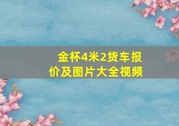 金杯4米2货车报价及图片大全视频