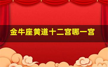 金牛座黄道十二宫哪一宫