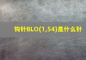 钩针BLO(1,54)是什么针