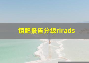 钼靶报告分级rirads