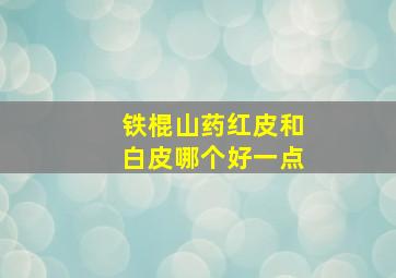 铁棍山药红皮和白皮哪个好一点