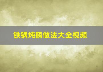 铁锅炖鹅做法大全视频