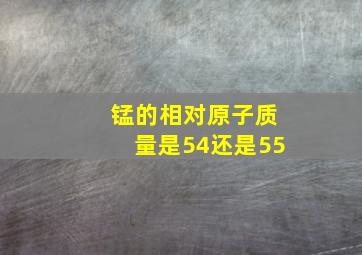 锰的相对原子质量是54还是55