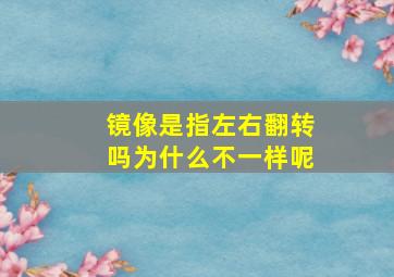 镜像是指左右翻转吗为什么不一样呢