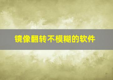 镜像翻转不模糊的软件