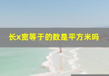 长x宽等于的数是平方米吗