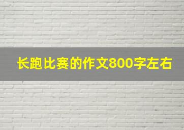 长跑比赛的作文800字左右