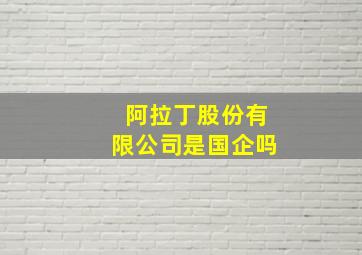 阿拉丁股份有限公司是国企吗