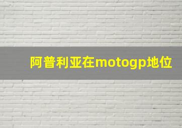 阿普利亚在motogp地位