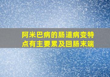 阿米巴病的肠道病变特点有主要累及回肠末端