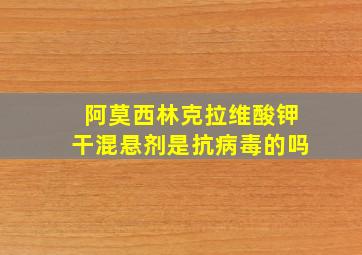 阿莫西林克拉维酸钾干混悬剂是抗病毒的吗