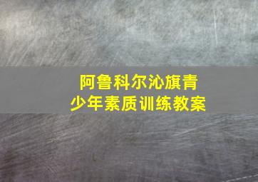 阿鲁科尔沁旗青少年素质训练教案